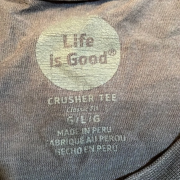 Life Is Good Keep it Simple Graphic Gray Long Sleeve - Picture 4 of 5